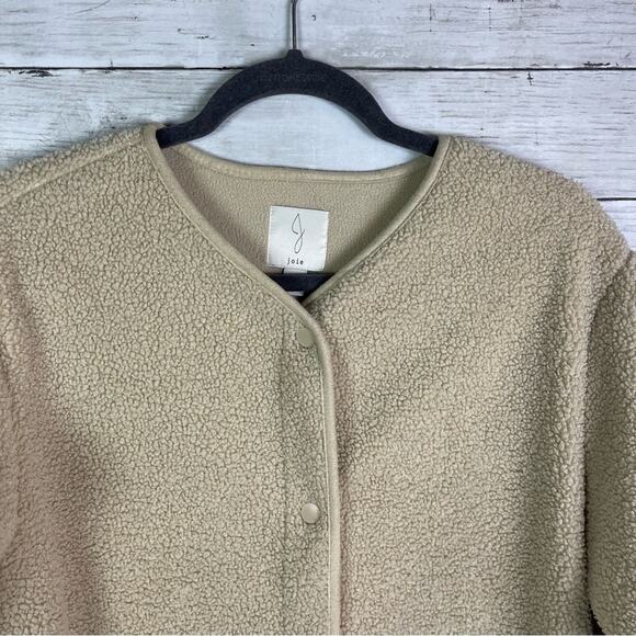 Joie Sherpa Teddy Jacket Size Small Tan - Picture 2 of 5